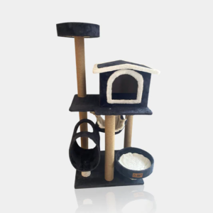 Torre rascadora multifuncional para gatos