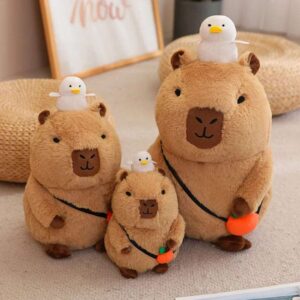 Peluches de Capibara (uno grande y 2 pequeños)