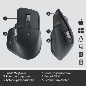 Mouse Ergonómico Logitech MX Master 3S